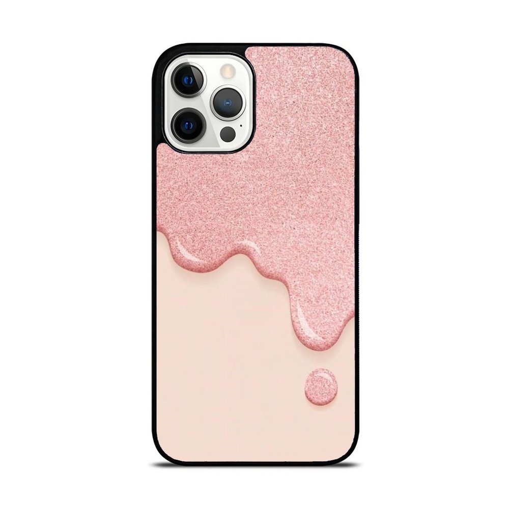 Pink Glitters Drip Art iPhone Case